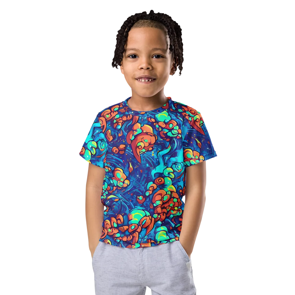 Vivid Submersion on Kids Crew Neck T-Shirt — Front