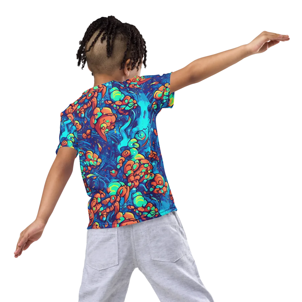 Vivid Submersion on Kids Crew Neck T-Shirt — Back