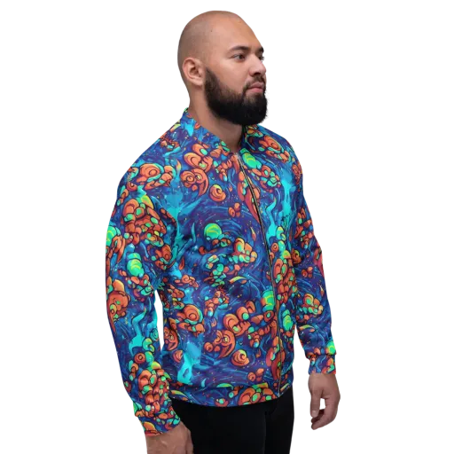 Vivid Submersion on a Bomber Jacket