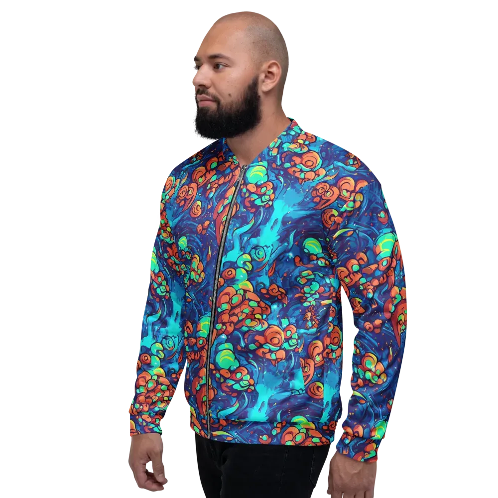 Vivid Submersion on Bomber Jacket — Left