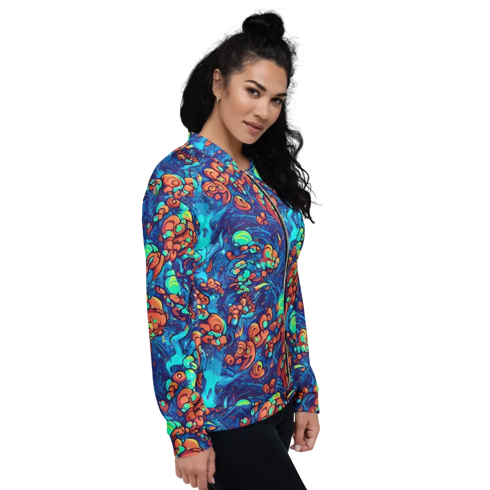 Vivid Submersion on Bomber Jacket — Right