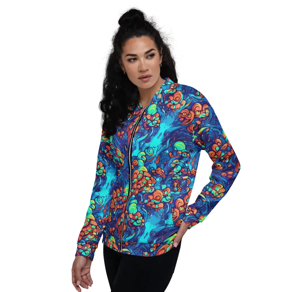 Vivid Submersion on Bomber Jacket — Left