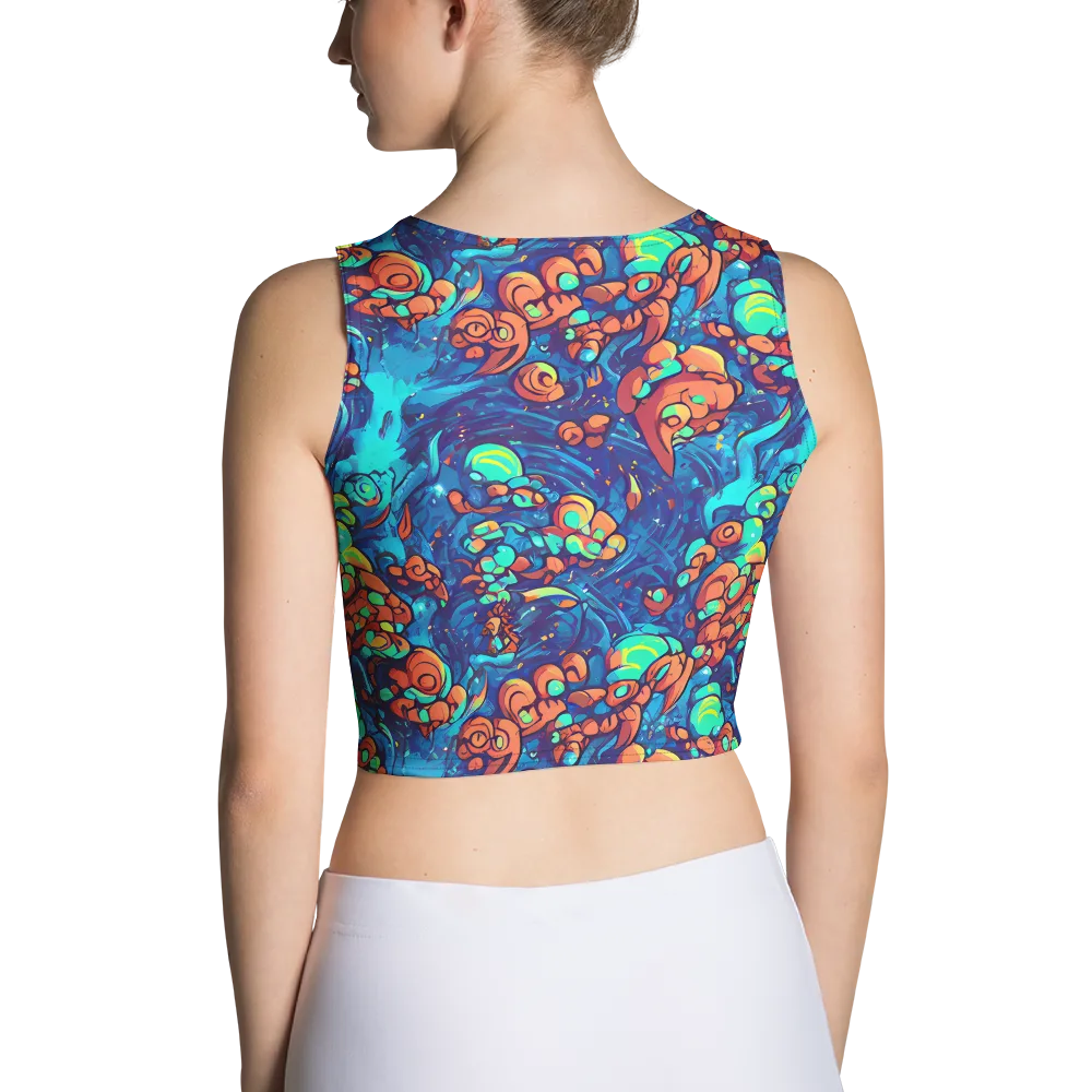 Vivid Submersion on Crop Top — Back