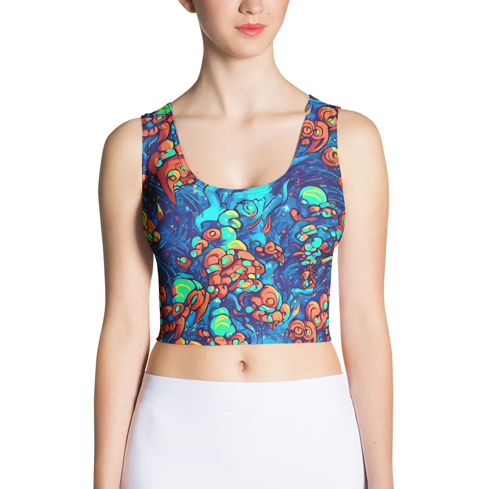 Vivid Submersion on Crop Top — Front