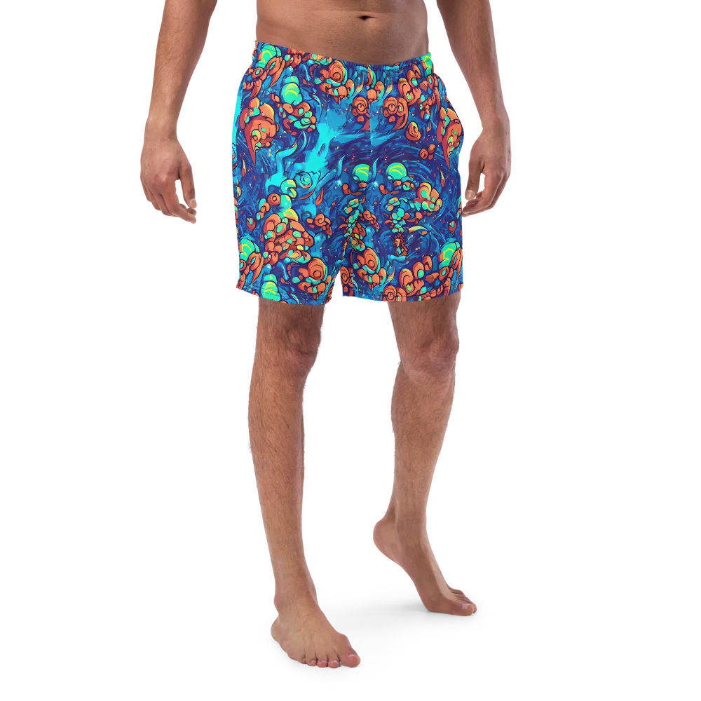 Vivid Submersion on Swim Trunks — Front