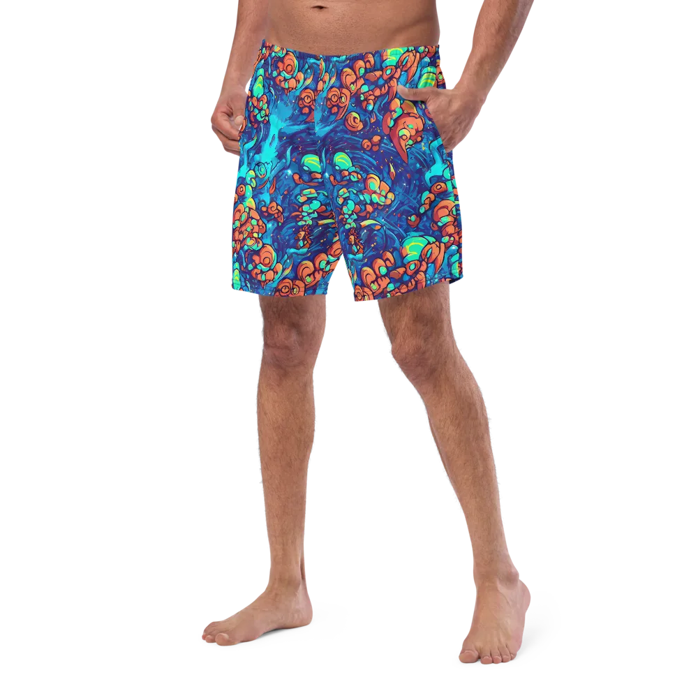 Vivid Submersion on Swim Trunks — Left Front