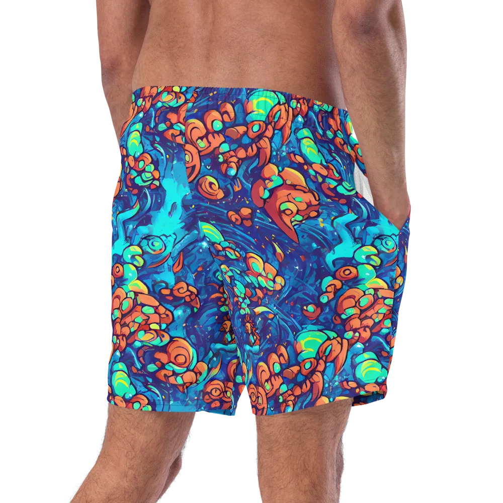 Vivid Submersion on Swim Trunks — Right Back