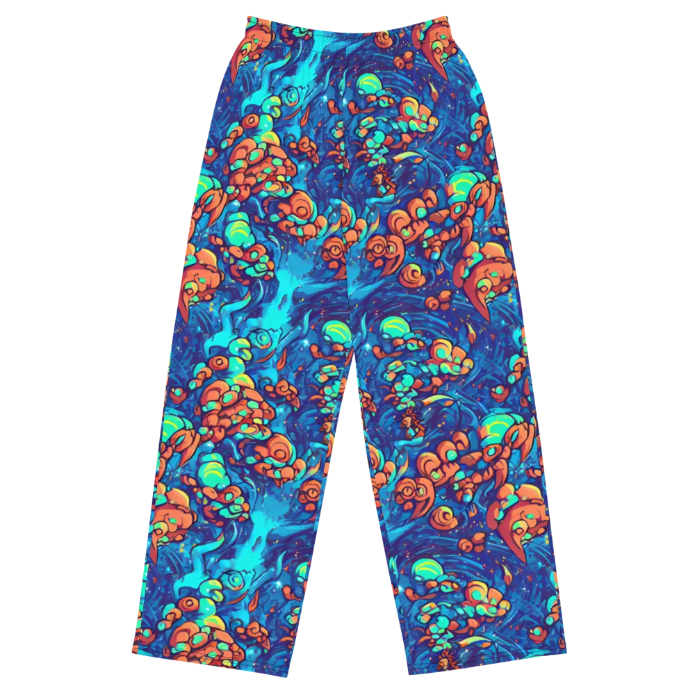 Vivid Submersion on Wide-Leg Pants — Front