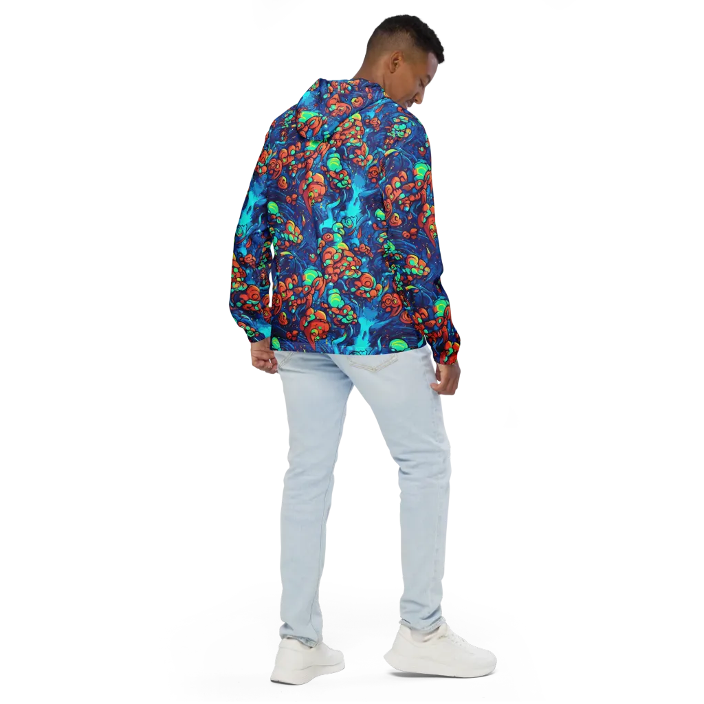 Vivid Submersion on Men's Windbreaker — Back
