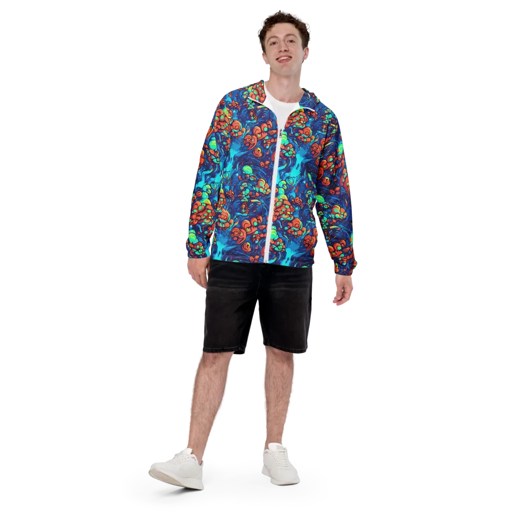 Vivid Submersion on Men's Windbreaker — Front
