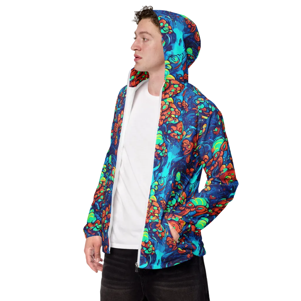 Vivid Submersion on Men's Windbreaker — Left Front