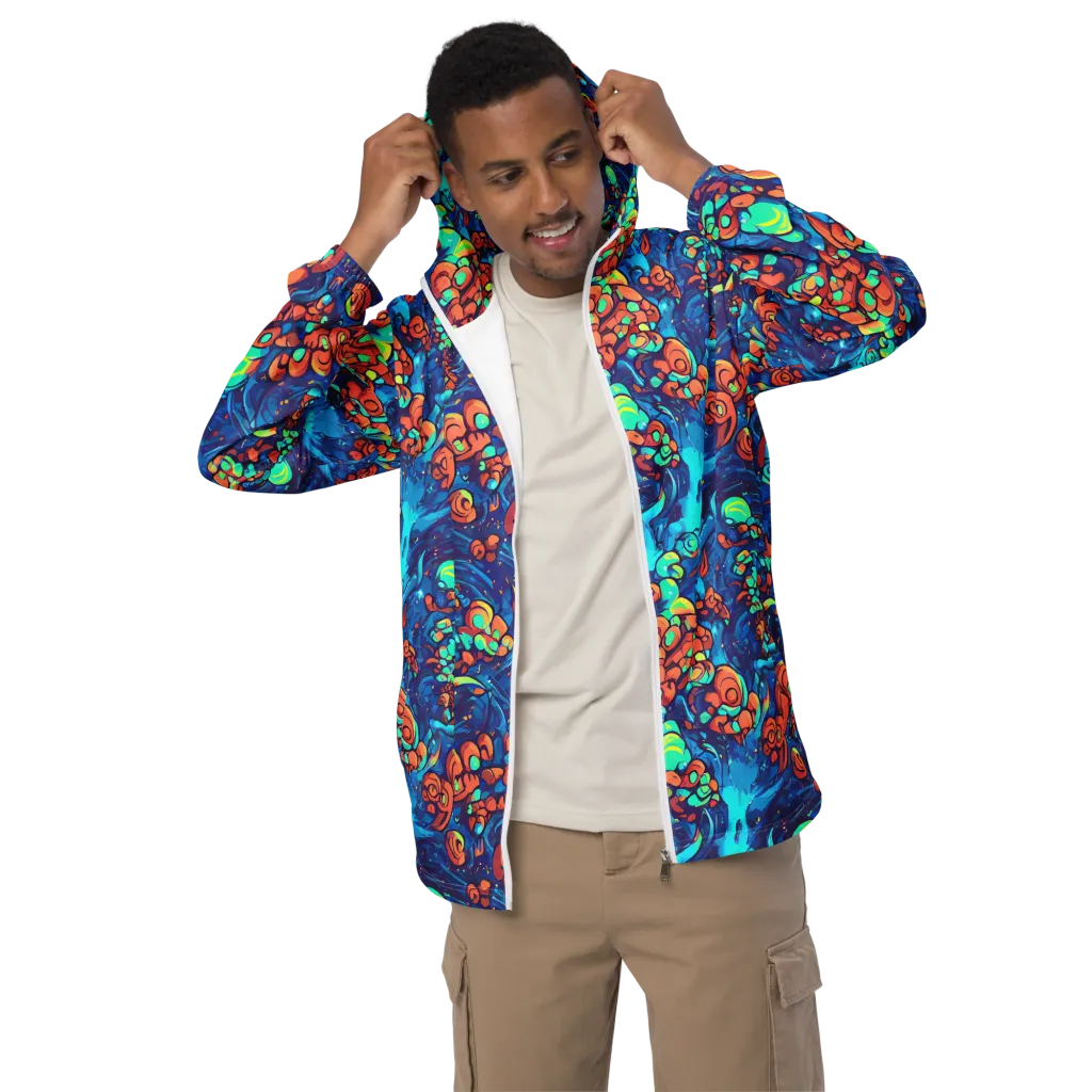 Vivid Submersion on Men's Windbreaker — Front