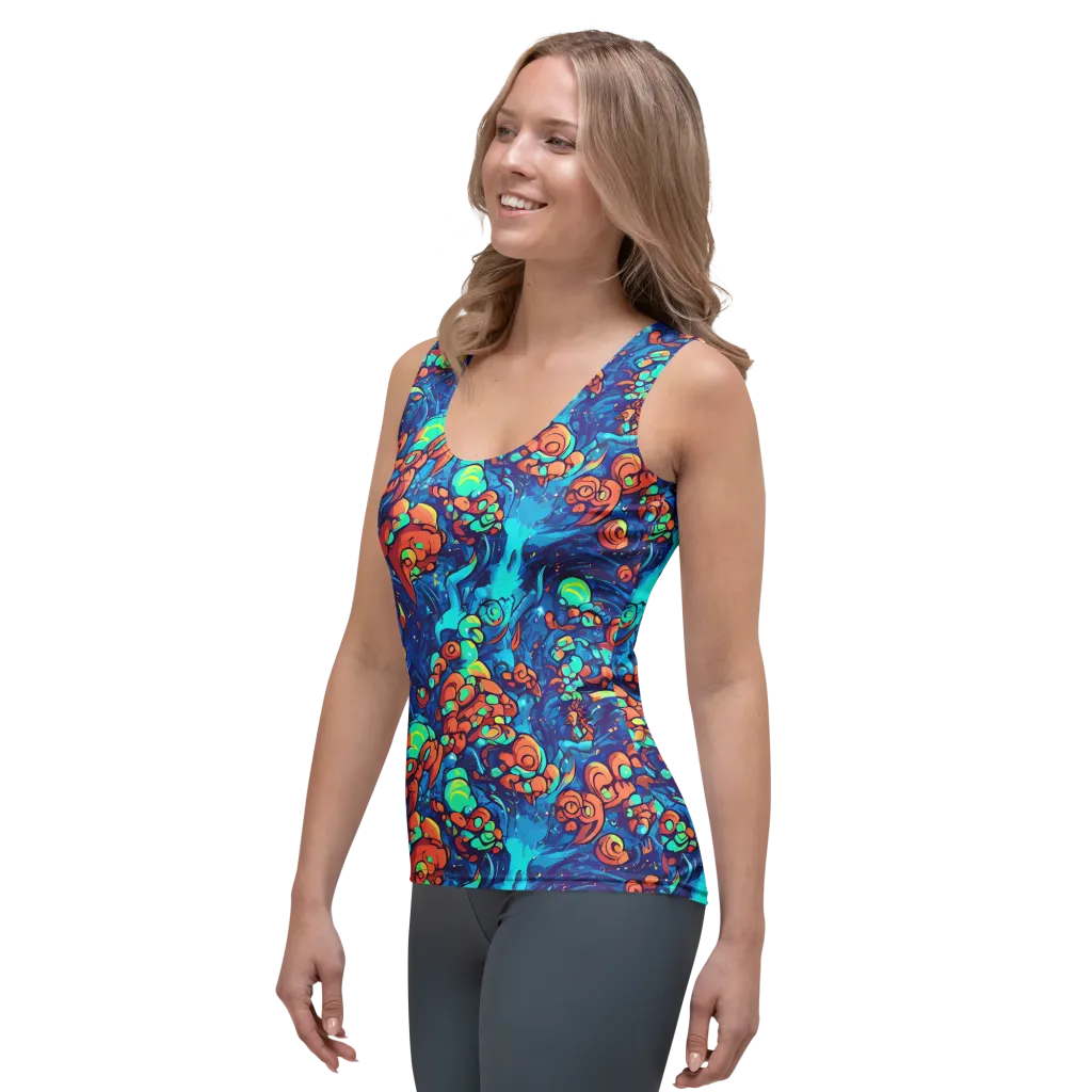 Vivid Submersion on Women's Tank Top — Left Front