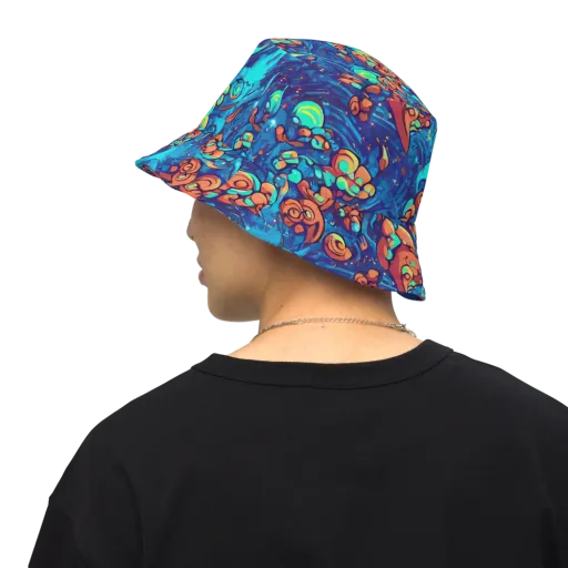 Vivid Submersion on a Reversible Bucket Hat