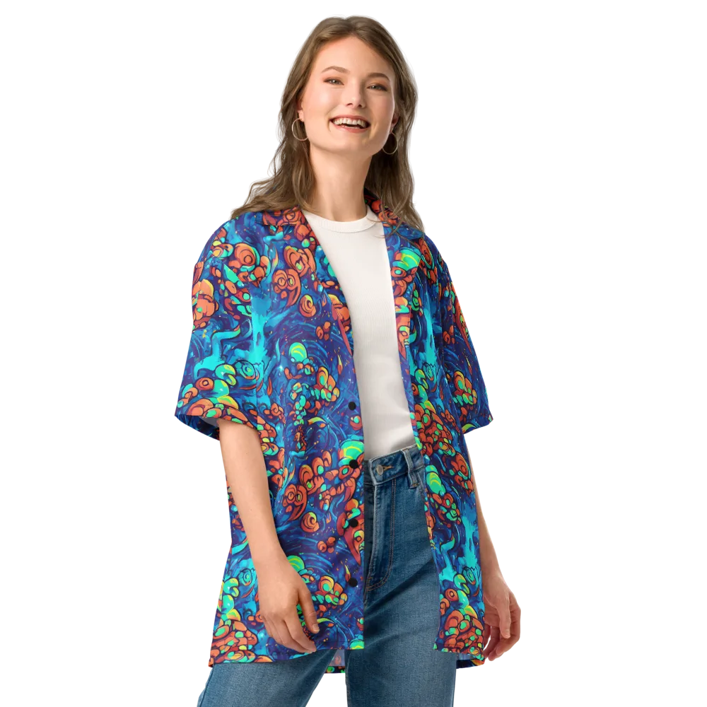 Vivid Submersion on Button Shirt — Front