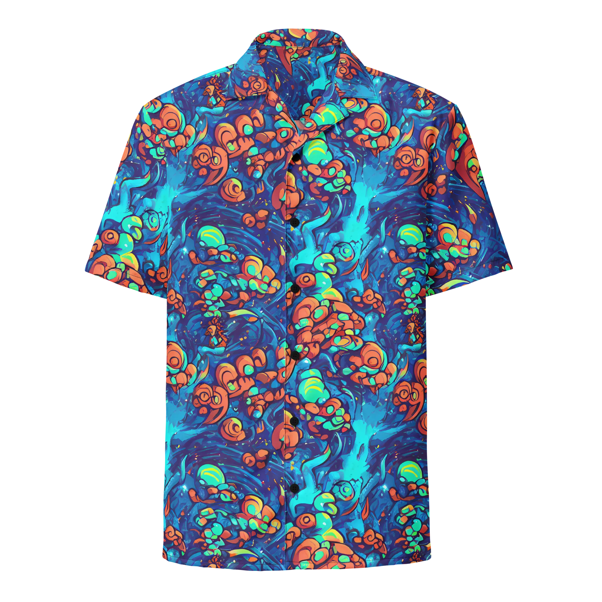 Vivid Submersion on Button Shirt — Front
