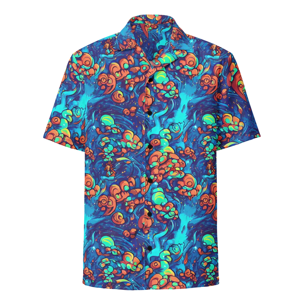 Vivid Submersion on Button Shirt — Front