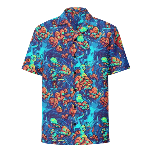 Vivid Submersion on a Button Shirt