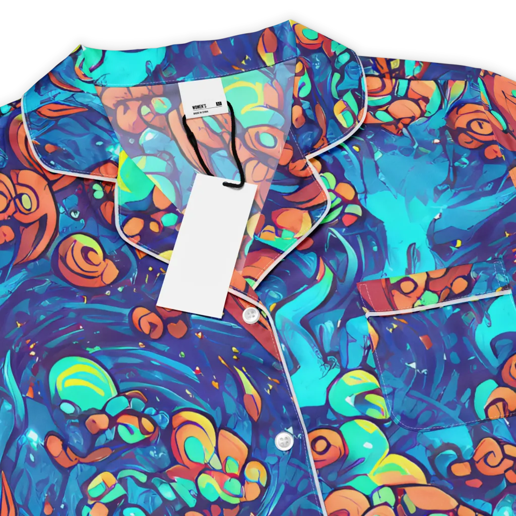 Vivid Submersion on Women's Short Sleeve Pajama Top — Product details