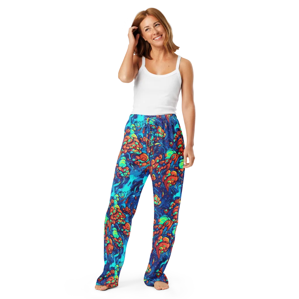 Vivid Submersion on Women's Pajama Pants — Front