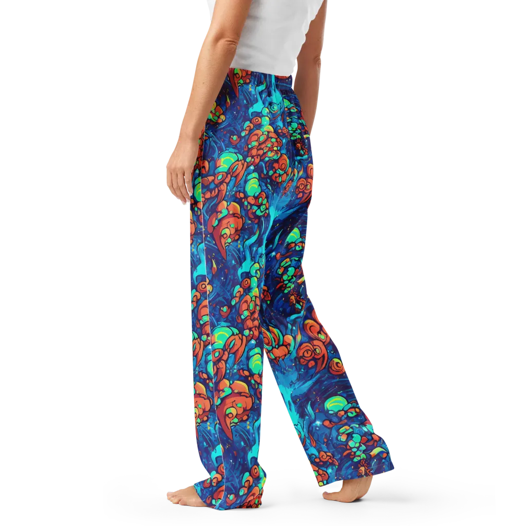 Vivid Submersion on Women's Pajama Pants — Left
