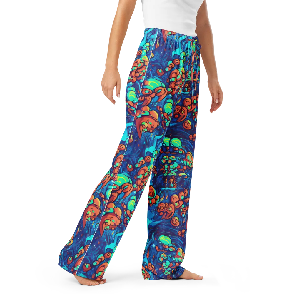 Vivid Submersion on Women's Pajama Pants — Right Front