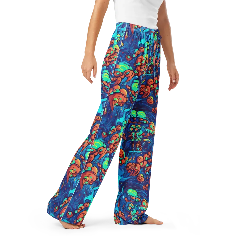 Vivid Submersion on Women's Pajama Pants — Right Front