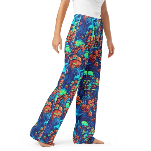 Vivid Submersion on a Women's Pajama Pants