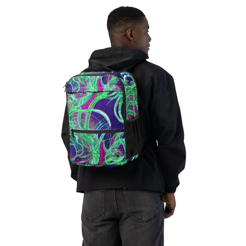Emerald Starflow on Utility Backpack — Back