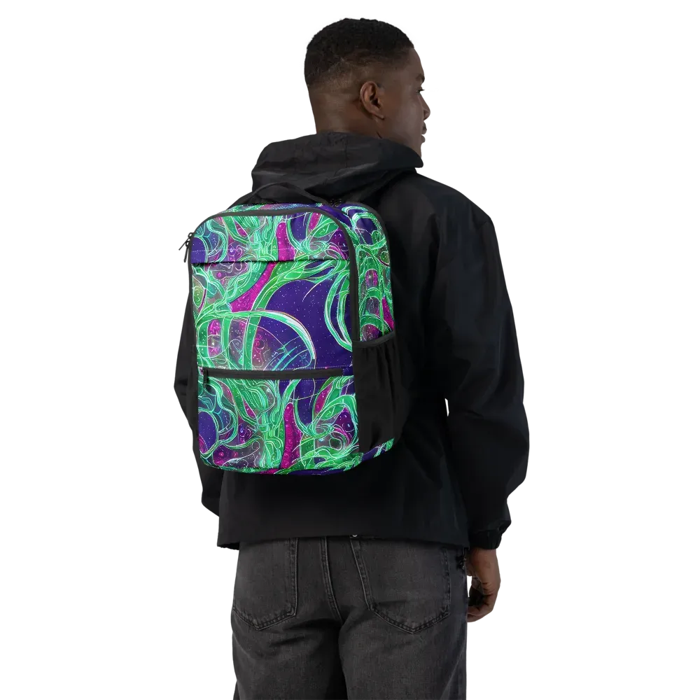 Emerald Starflow on Utility Backpack — Back