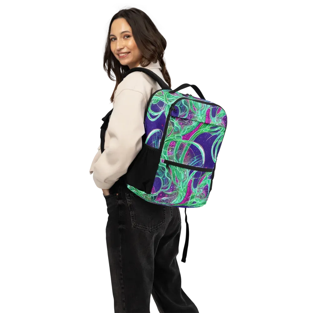 Emerald Starflow on Utility Backpack — Back