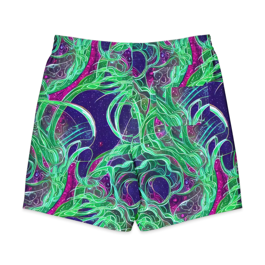 Emerald Starflow on Men's Board Shorts — Back
