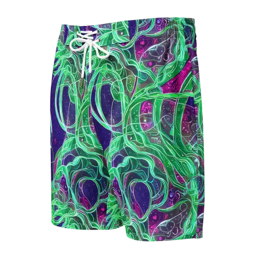 Emerald Starflow on a Men's Board Shorts
