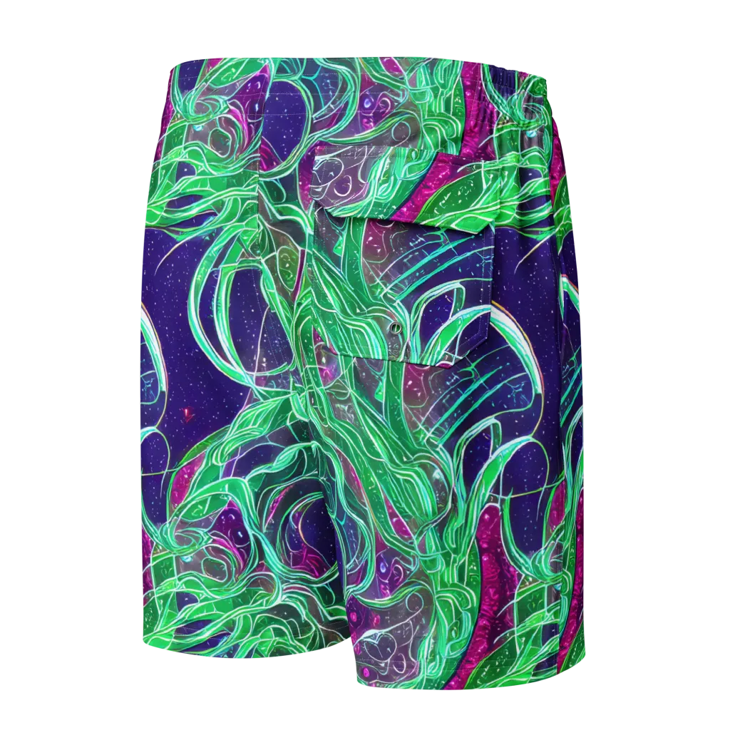 Emerald Starflow on Men's Board Shorts — Back
