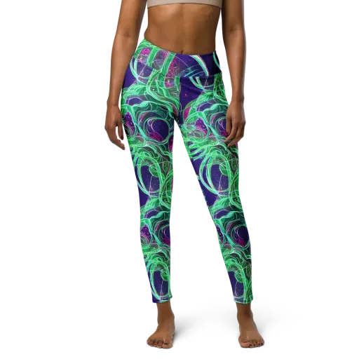 Emerald Starflow on a Yoga Leggings