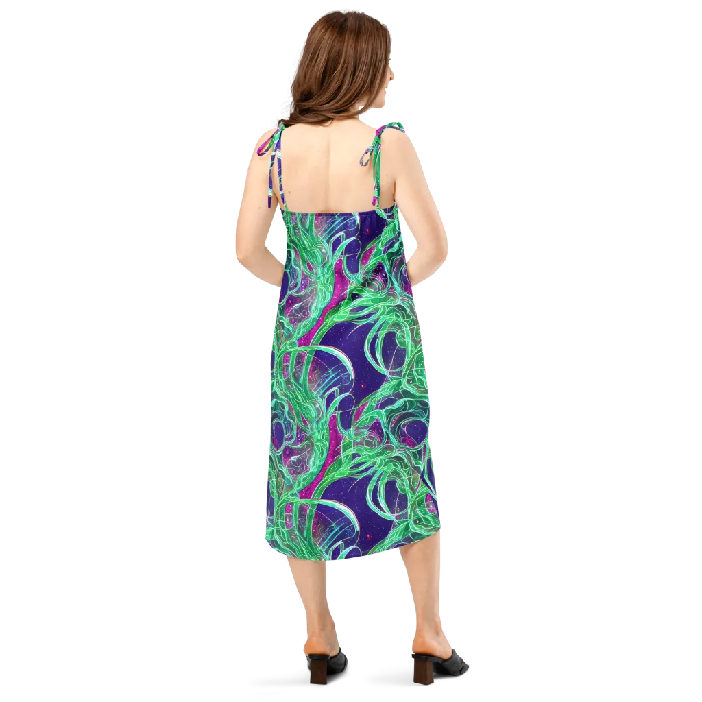 Emerald Starflow on Slip Dress — Back