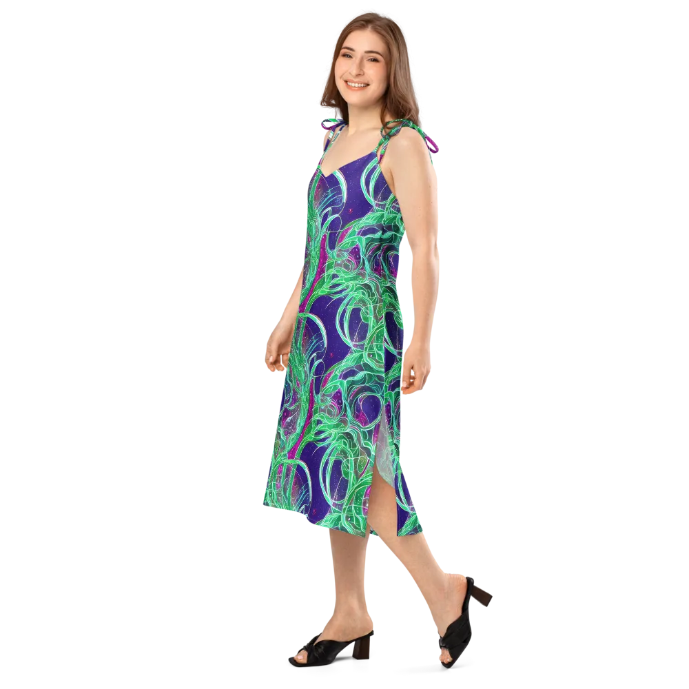 Emerald Starflow on Slip Dress — Left Front