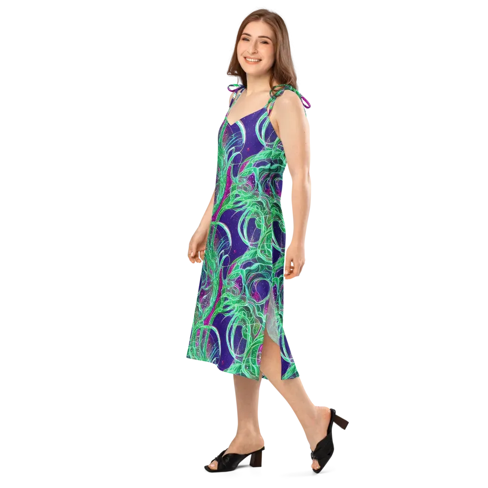 Emerald Starflow on Slip Dress — Left Front