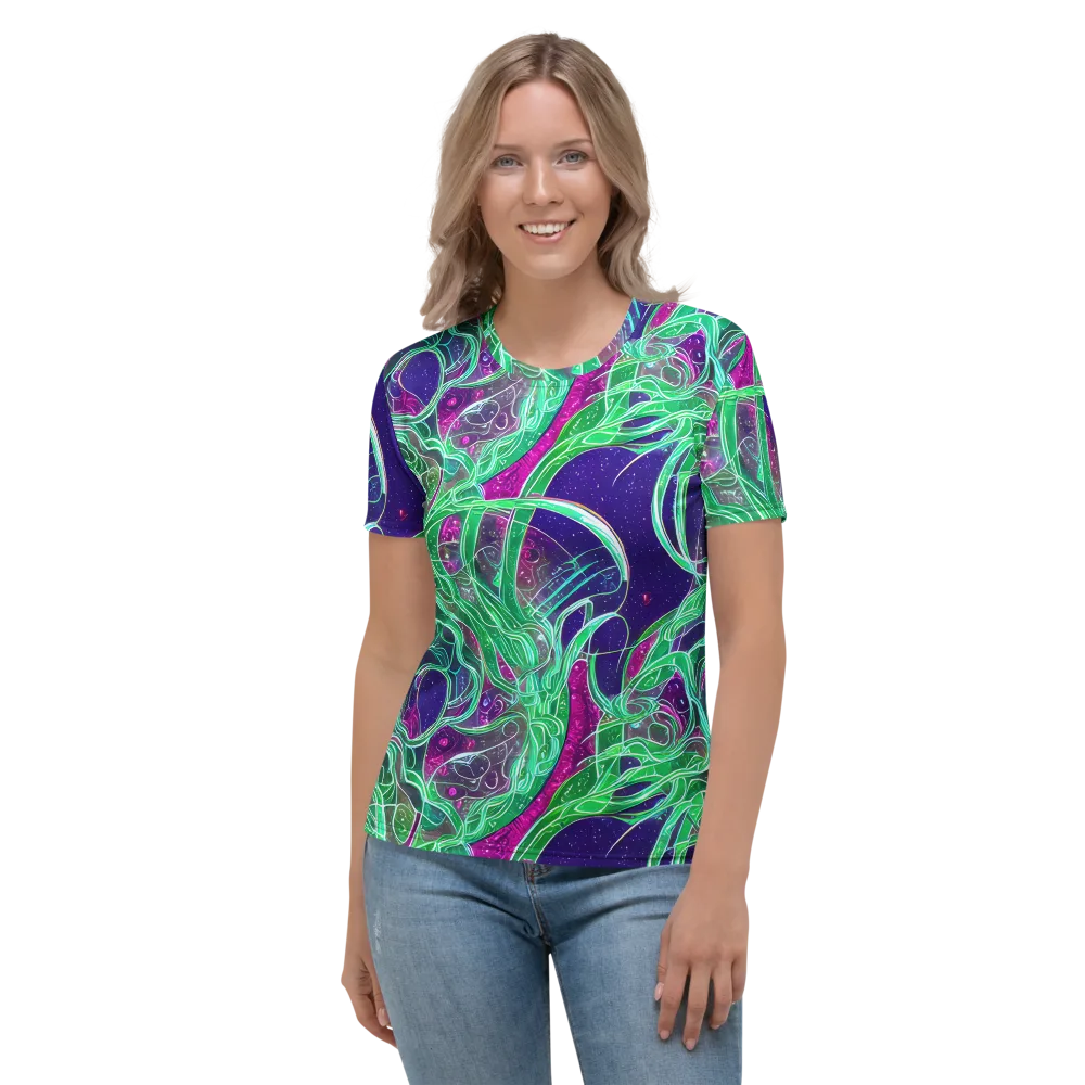 Emerald Starflow on Women's Crew Neck T-Shirt — Front