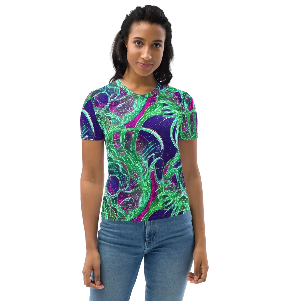 Emerald Starflow on Women's Crew Neck T-Shirt — Front
