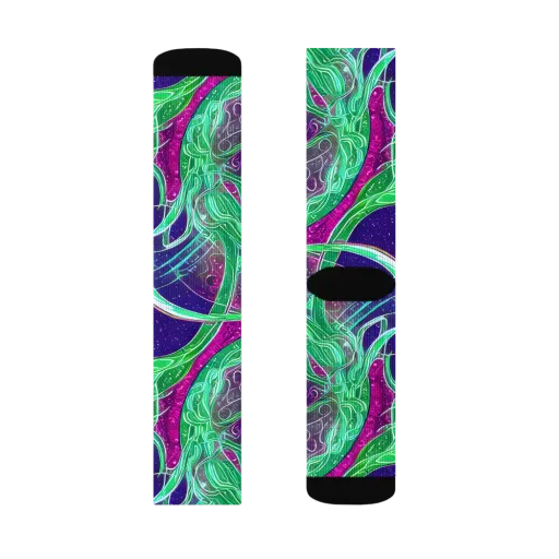 Emerald Starflow on a Socks