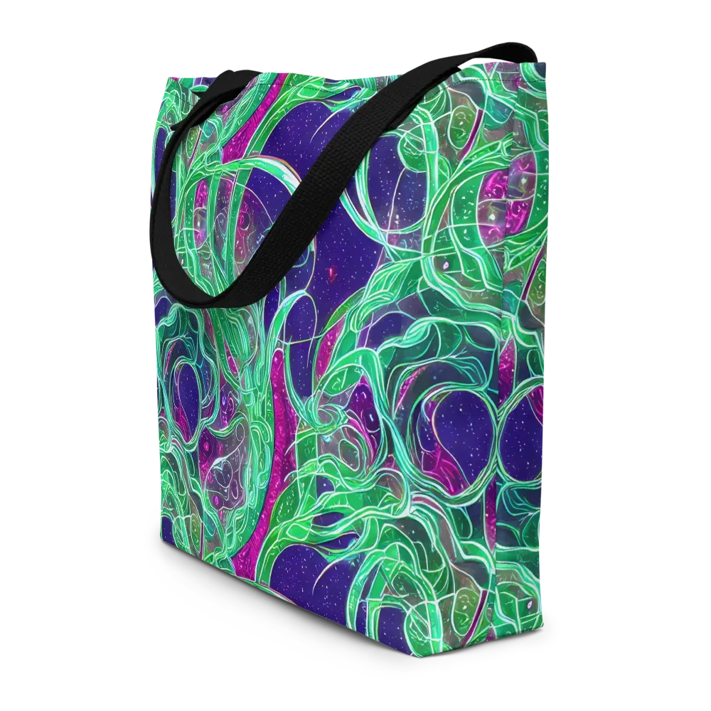 Emerald Starflow on Large Tote Bag W/ Pocket — Front