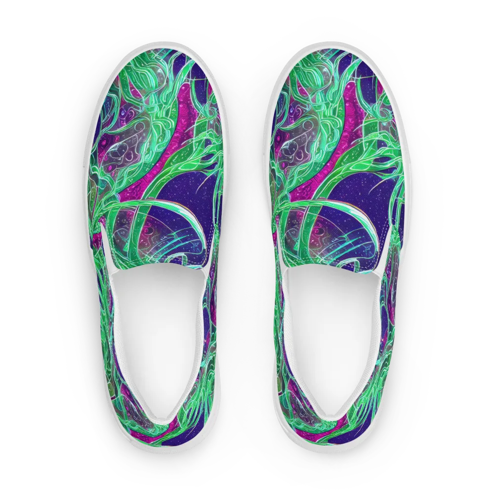 Emerald Starflow on Women's Slip-On Canvas Shoes — Front