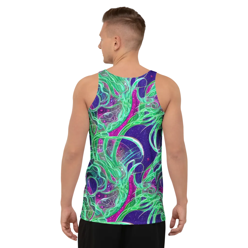 Emerald Starflow on Men's Tank Top — Back
