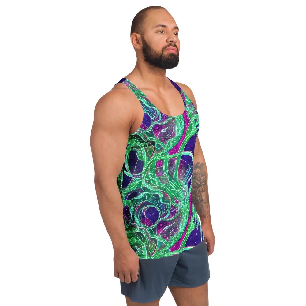 Emerald Starflow on Men's Tank Top — Right Front