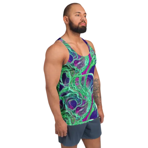Emerald Starflow on a Men's Tank Top