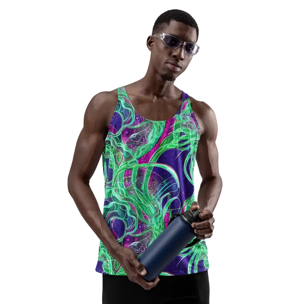 Emerald Starflow on Men's Tank Top — Front