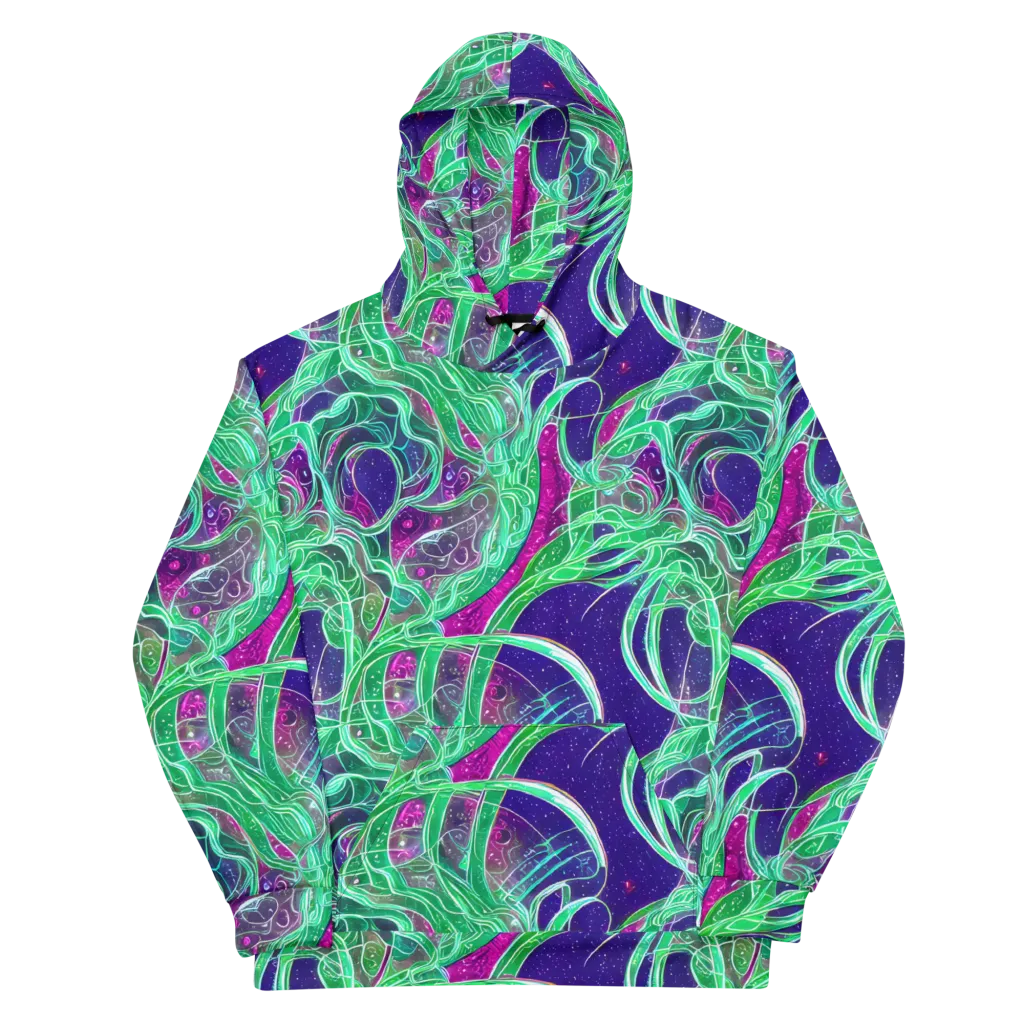 Emerald Starflow on Cotton Hoodie — Front