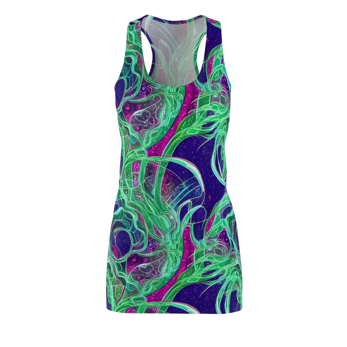 Emerald Starflow on Racerback Dress — Front