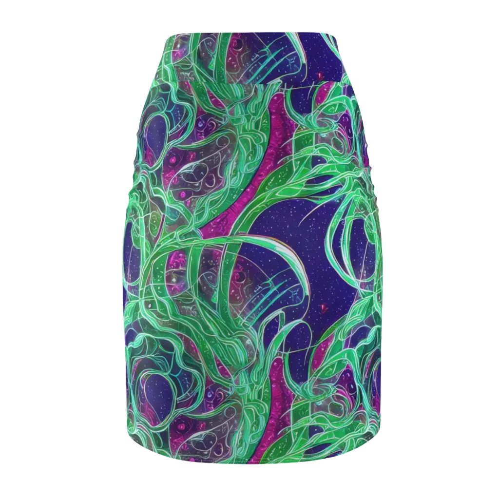 Emerald Starflow on Pencil Skirt — Back